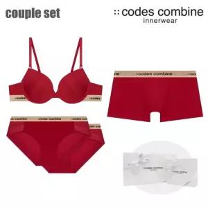 [백화점 정품] 코데즈컴바인 이너웨어 레드 커플속옷세트 [와이어브라1매 팬티2매 드로즈1매] (CEWBRBPDR96