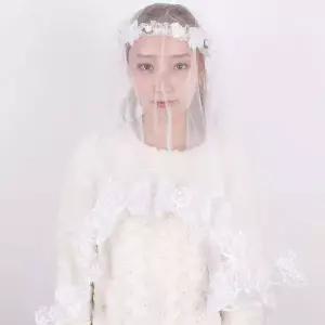 TBZ 레이스화이트 성인 고급면사포 머리띠 헤어띠