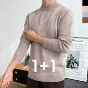 1+1 KPP MD001 남자 반목 폴라 니트티니트 니트 터틀넥 셔츠