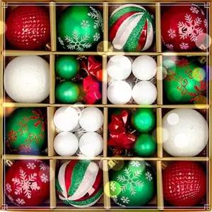 크리스마스 트리 장식볼 세트 레드그린화이트오너먼트 트리볼 장식품 소품 인형 용품 성탄