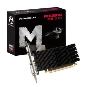 Maxsun AMD R5 230 컴퓨터 그래픽 카드, 2G GDDR3, HDMI VGA DVI 비디오 카드 ITX SFF 로우 프로파일 준비 GPU