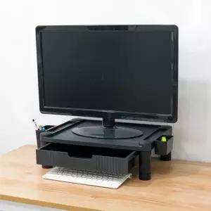 서랍형 모니터 받침대 높이조절 올인원 조립형거치대 키보드수납 컴퓨터 선반