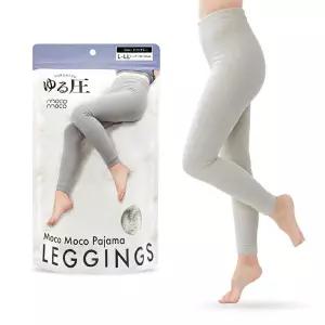 일본 직수입 모코 수면 파자마 레깅스(그레이) G바지 파지 극세사 하이웨스트 겨울 압박 홈웨어