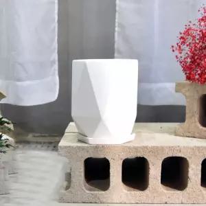 모던 무광 도기화분 (다각형-L) 15x20cm주물럭 토분 식물 인테리어 흑화분 흙화분 옹기