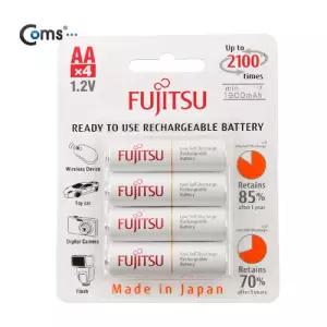 건전지 FUJITSU 충전지 (AA 1900mAX4)휴대용 배터리 코인 전기 전력 밧데리 대리 용데리