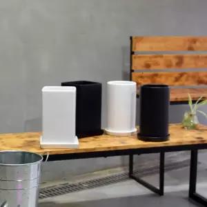 모던 무광 도기화분 원통형 14x24cm집 예쁜 식물 선물 장식 디자인 꾸미기 정원 도자기 인테리어 거실 베란