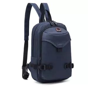 네이비- 어깨끈 지퍼 슬링백 백팩 실용 수납 가방여행백 여행백 크로스백 바디백 웨이스트백 공용백 소지품