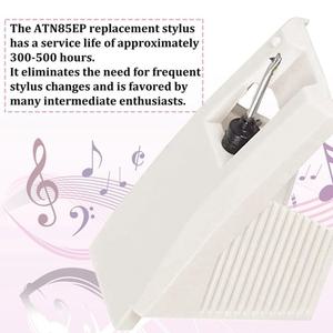 ATN85EP 교체용 스타일러스 오디오 테크니카 호환 AT301EP 용 타원형 턴테이블