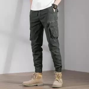 남자 캐주얼 팬츠 남순면 워싱 카고 조거 바지 와이드 슬림핏 슬랙스 심쿵