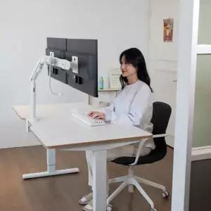 카멜마운트 고든 듀얼 핸들형 좌우 슬라이딩 모니터암 GDA-2BD