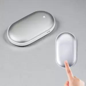 sh) 손난로 USB (실버컬러) 보조배터리 3000mAh 휴대용 양면 발열