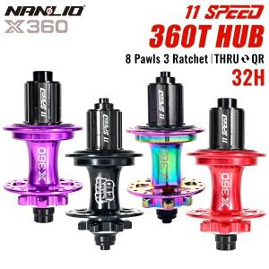 [호환품]NanLio X360 자전거 허브 32홀 8 볼 기어 큰 소음 밀폐된 윤활 베어링 전면  후면 HG 9 10 11 12