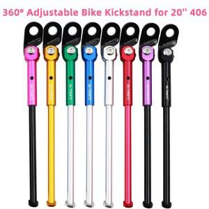 [호환품]MR TiPARTS 스틸 킥 스탠드 20 인치 406 접이식 자전거 용 주차 리어 호환 액슬 발 지원 액세서리