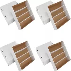 히모모 트레이딩 카드 보관함 3120 카운트 수집 화이트 스포츠 분류 트레이 케이스 축구 농구 4세트