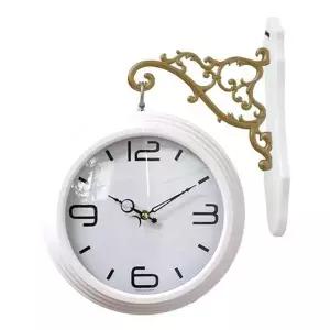 양면 벽시계 화이트 색상 인테리어용 무소음 타입 실내 벽걸이