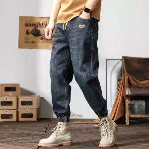 남성청바지 헤비웨이트 데님 조거 팬츠 간절기 와이드 캐주얼 빈티지 배기 긴바지 심쿵해외구매