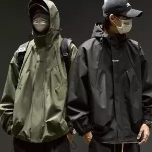 남성 루즈핏 스타일 외출 생활 방수 바람막이 재킷 자켓 빅사이즈 오버 핏룩 남자점퍼 상의 아우터 등산 가