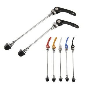 [호환품]자전거 퀵 릴리스 꼬치 Qr 레버  폐쇄 그리기 앞 차축 뒷 바퀴 클램프 허브 알루미늄 스틸 샤프트