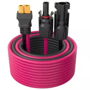 SolarXT60 연장 케이블 2AWG 30A 태양광 커넥터XT60 어댑터 패널휴대용 발전소에