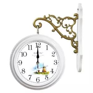 양면 인테리어 벽시계 모던 화이트 풍차 디자인 제조국