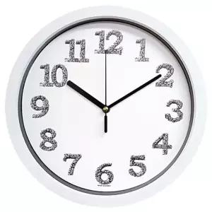 저소음 인테리어 장식 벽걸이 시계 28cm 화이트톤