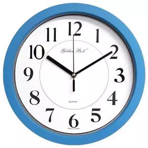 조용한 라운드 벽걸이 시계 28센치형 블루톤 한국산