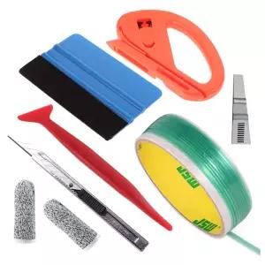 5/10/50M 비닐 랩 자동차 스티커 나이프리스 테이프 디자인 라인 필름 커팅 포일 도구 랩핑