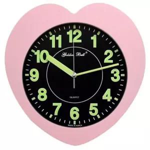 [콩심팥심]야광 무소음 벽시계 핑크 인테리어 디자인 예쁜 벽걸이 시계