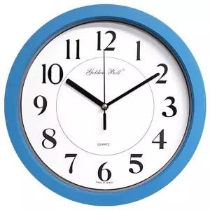 [콩심팥심]조용한 라운드 벽걸이 시계 28센치형 블루톤 한국산