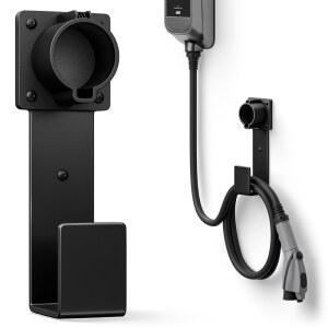 EV 충전기 홀더 J1772 커넥터 노즐 홀스터 도크 및 J 훅 조합 케이블 벽걸이 전기 자동차