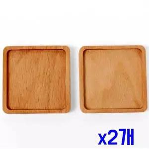 TBZ 원목감성 사각 컵받침 2p세트(라이트) x2개