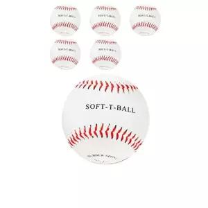 공과 6개입 시합용 말랑한 야구공 똑같은 크기의 X