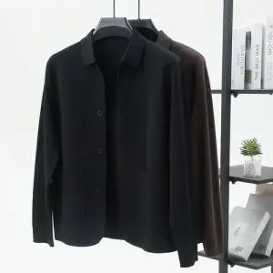 남성 캐주얼 스웨터 카디건 트렌드 봄가을 데이트룩 칼라넥 숄카라 솔리드 베이직 상의 인기3