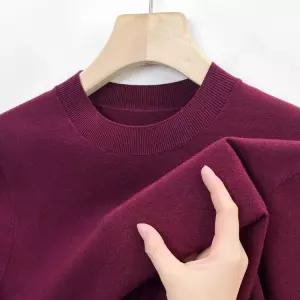 쉬헐크 남성용 남사친 울 니트 봄가을 반폴라 스웨터 반팔 터틀넥 KKE2