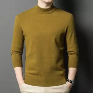 쉬헐크 남성용 남사친 니트 이너 캐주얼 폴라 컬러 스웨터 깔끔한 터틀넥 반 KKE1