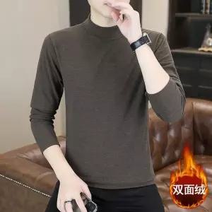 쉬헐크 남성용 남사친 검정 니트 스킨 테크 폴라 스웨터 티셔츠 반 폴리스 터틀넥 KKE1