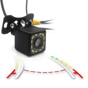 QUICTO 자동차 백업 카메라, 방수 울트라 HD 12 LED 야간 투시 후방 170 광시야각 롱 번호판 프레임 범용 자동차, SUV, 트럭, RV