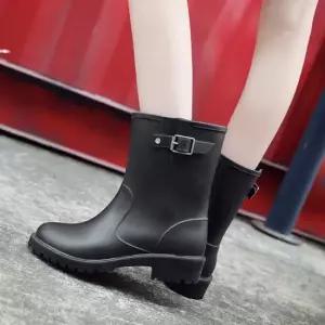 인기상품 심플 내추럴 버클 포인트 힙스트 여성 롱 레인부츠 [WF8E8C4_260403]