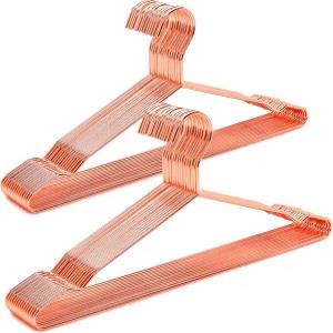 앰버 홈 20팩 17인치 로즈 골드 스트롱 메탈 행거 구리 옷걸이 헤비 듀티 코트 재킷 셔츠 드레스용