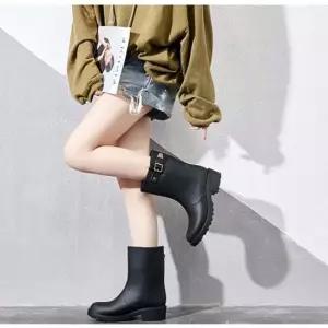 인기상품 시크 캐주얼 럭셔리 버클 포인트 여성 롱 레인부츠 [WF8E8E9_260403]