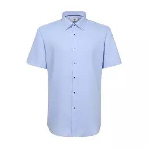 매장정품 renoma 아이스 폴 사선 도비 반소매 슬림셔츠[ROUSL1320-BU] 1309913