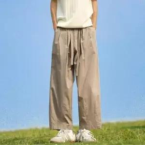 바지 남친 여름 면린넨 그레이캐주얼 스트레이트 데일리 9부 다올2