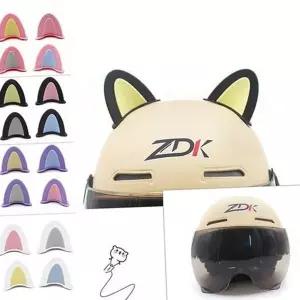 포인트 오토바이 헬멧 장식 악세사리 헬멧 고양이 귀 세트 바이크