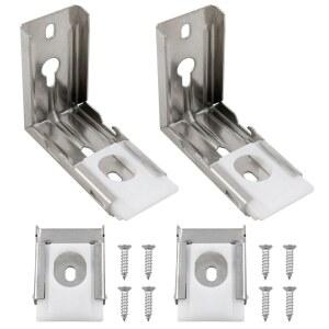 Xhziy L자형 금속 셔터 마운팅 브래킷 하드웨어 롤링 커튼 수리 키트 - 나사 포함 -2 세트(2.8*1.2* 2.2인치)