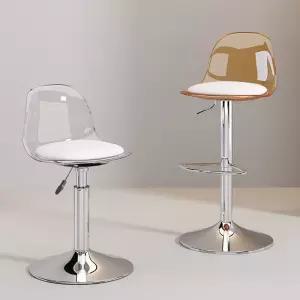 높이조절 홈바의자 스탠딩 회전 바의자 투명