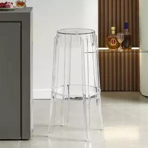 투명 바스툴 아일랜드 식탁 아크릴 하이 높은 모던 홈바 체어 고스트 의자