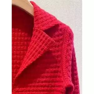 트위드 원피스 겨울 가을 롱 하객 린넨 데님 홀복 여성 드레스 이른 봄 빨간 긴 소매 정장 칼라 단색 니트