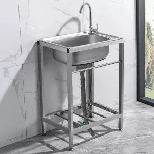 야외 싱크대 이동식 스테인리스 주방 개수대 수전 탕비실 세척대 급수대 식당