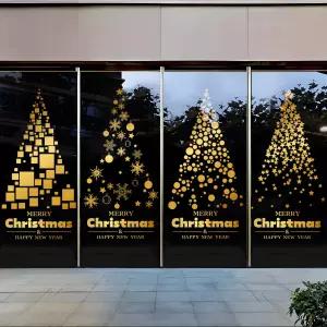 크리스마스 스티커 유리문 장식 정전기 시트지 창문 쇼윈도 인테리어 윈도우