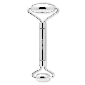 사츄 스테인리스 스틸 페이스 롤러 스킨 케어 및 림프 배액 - 퍼프 주름 얼굴 팅을 위한 쿨링 메탈 양면